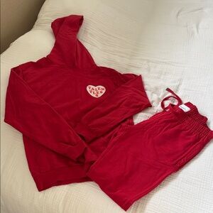 Talentless Red Hoodie and Joggers Set